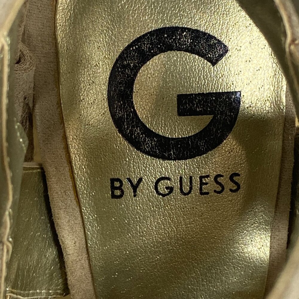 G by Guess Tan Faux Suede Lace Up Tassel Block Heel Pumps Size 7 - Picture 8 of 8